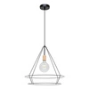 Lampa Wisząca Casa Triango 1xE27 Max.60W Dąb Olejowany/Czarny Metal/Czarny Kabel PCV 177419104