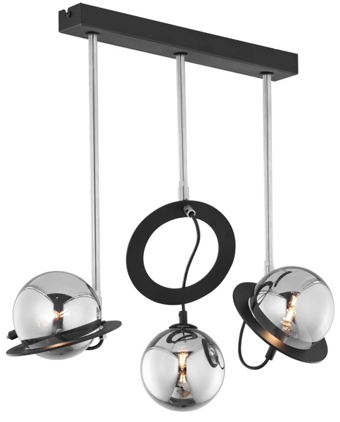 Nowoczesna Lampa wisząca PLANET wys. 50cm 3xG9 14W IP20 | Czarny