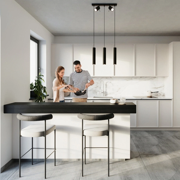 Lampa wisząca RING 3, SL.1099, czarna, 5x40W GU10