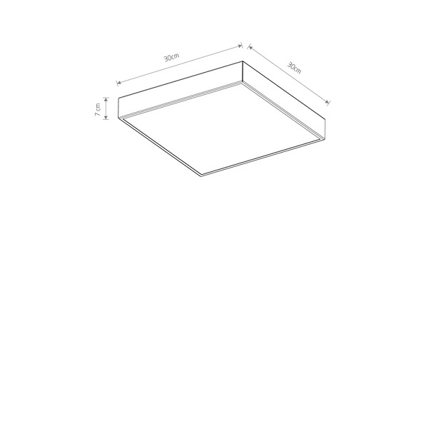 Plafon QUAD WHITE SENSOR 30cm 4xGX53 czujnik ruchu PIR | biały 10472