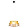 Nevoa Lampa Wisząca 1xE27 Max.60W Czarny/Transparentny PVC/Złoty-Srebrny 150040104