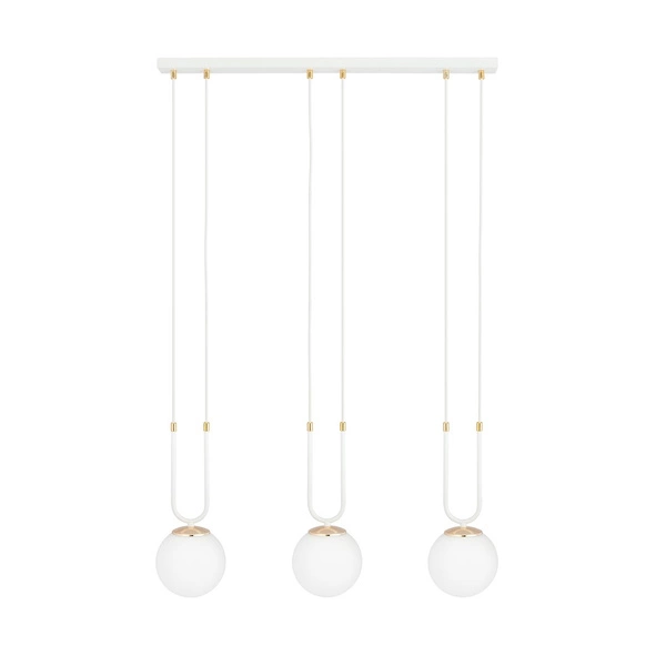Lampa wisząca Emibig GLAM 3 Biały/OPAL 1115/3