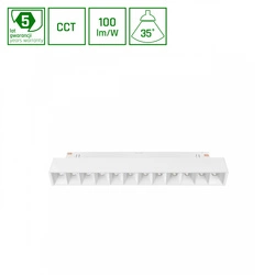 SYSTEM SHIFT CCT- GRID S OPRAWA LINIOWA 220X23X42 12W 35ST BIAŁY CCT SWITCH 5 LAT GW.