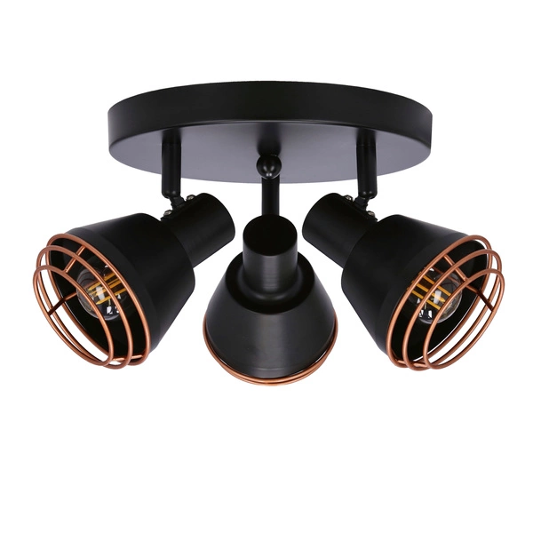Lampa sufitowa NERIA, 98-83111, czarny/miedziany, 3x40W E14