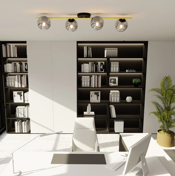 Lampa sufitowa Emibig SPLENDI 4 BL GRAFIT 1246/4