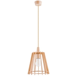 Lampa wisząca ALFA VITO DREWNIANA 1xE27 29cm | 60316