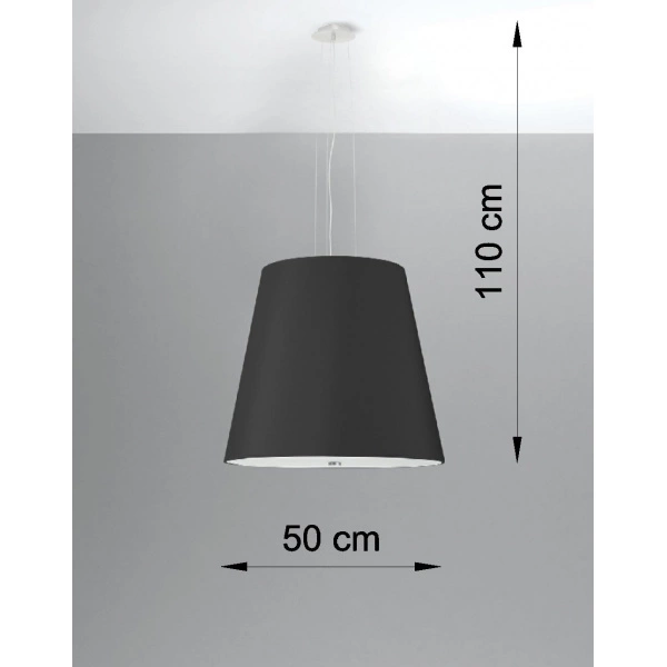 Nowoczesna lampa wisząca GENEVE 50 SL.0736 czarna 3xE27