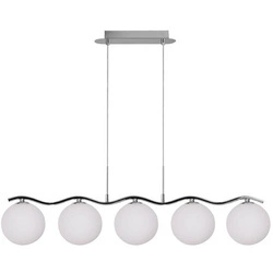 Lampa wisząca RAMON, 35-01429, chrom/biały, 5x40W G9
