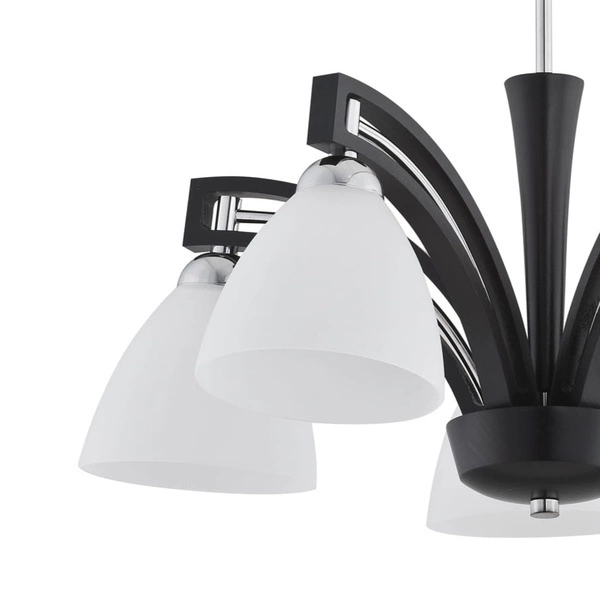 Lampa sufitowa do salonu Magnat 5xE27 wys. 41cm | czarny