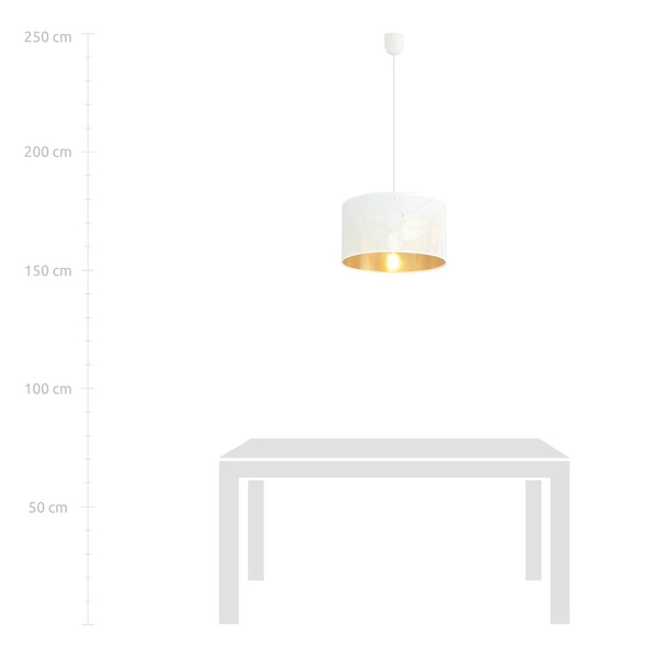 Lampa wisząca Emibig ASTON 1 Biały/GOLD 1147/1