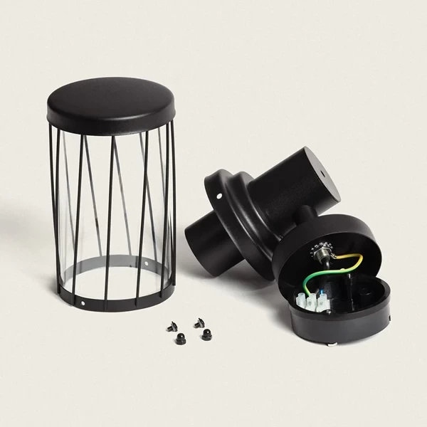 Kinkiet zewnętrzyny Czarny Klasyczny IP44 Abruzzo Francesco E27 24cm