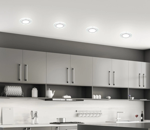 SSP-29 AL/TR LAMPA STROPOWA SREBRNY 2X5W LED 6500K KLOSZ BEZBARWNY