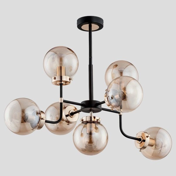 Lampa sufitowa ALFA TRANSFORMERS CZARNO-ZŁOTA 7xE14 59cm | 24857
