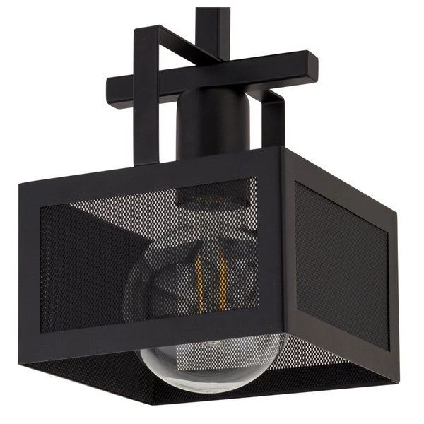 Lampa sufitowa siatka ALBERT 1 PLAFON czarny 32178