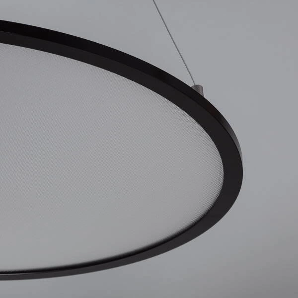 Lampa Biurowa Wisząca okragła Panel LED 36W Czarna Ramka Abruzzo Biuro 60cm