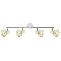Nowoczesna lampa sufitowa OSLO listwa 94-61812 4xE14 biały/złoty