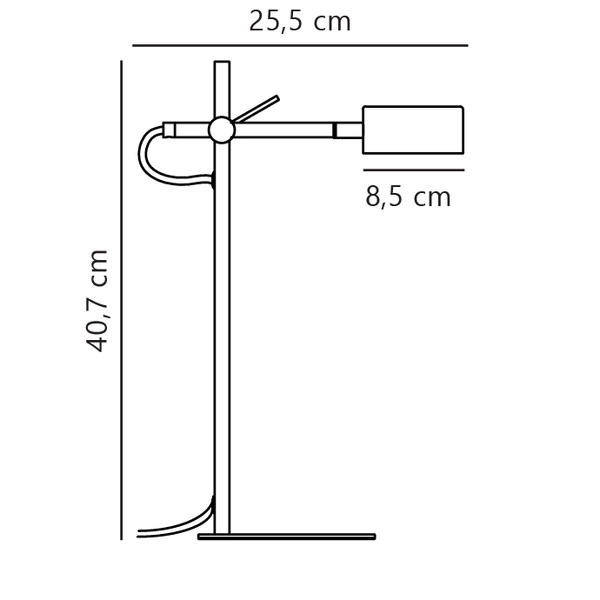 Lampa stołowa CLYDE LED 2700K Biała ciepła Metal | Czarny