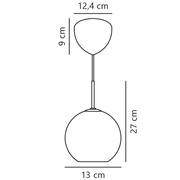 Lampa wisząca FRANCA E14 40W Szkło | Mosiądz