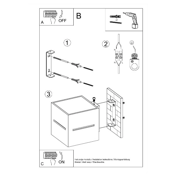 Nowoczesny kinkiet LOBO SL.0204 Czarny 1xG9