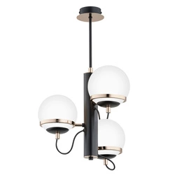 Lampa sufitowa ALFA LUMINA CZARNO-BIAŁA 3xE14 38cm | 63106