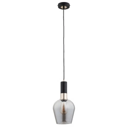 Lampa wisząca ALFA GARDA CZARNA & ZŁOTA 1xE27 14cm | 61383