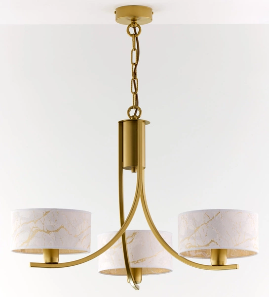 Klasyczny Żyrandol ARTHUR wys. 71cm 3xE27 15W IP20 | złoty połysk