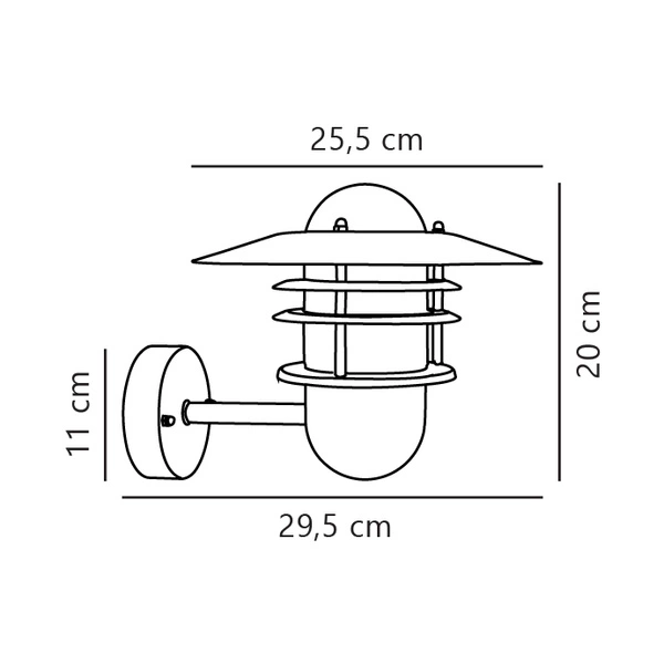 Kinkiet AGGER E27 60W Stal | Ocynkowany