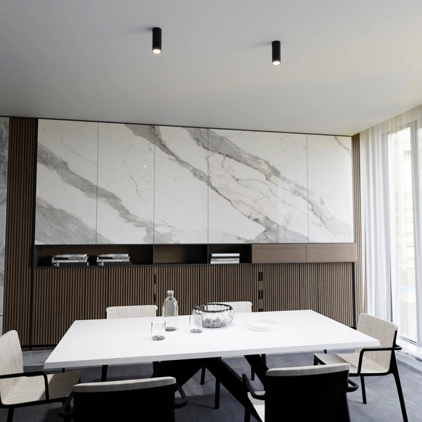 Lampa sufitowa Emibig TECNO 1S Czarny oprawa oświetleniowa 1316/1S