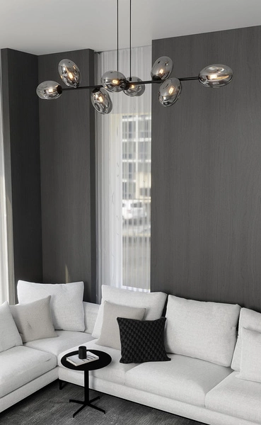 Lampa sufitowa Emibig PANDORA 8 BL GRAFIT 1263/8