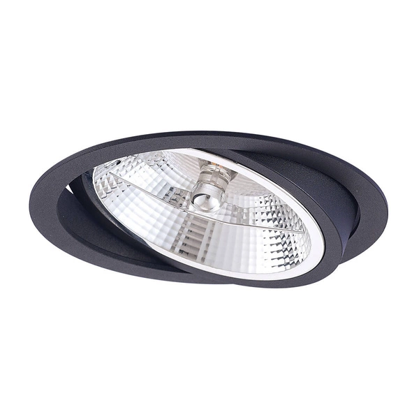 Oczko wpuszczane ruchome NERO, czarne, 1x50W GU10/AR111