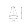 Lampa wisząca RING S 40cm 22W LED barwa zmienna CCT | czarny
