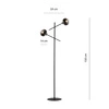Lampa podłogowa Emibig LINEAR LP2 Czarny/STRIPE 1168/LP2