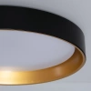 Plafon LED 31W Okrągły Czarno Złoty 50cm 3 Barwy Świecenia CCT Abruzzo Roma