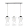 Lampa wisząca Twist 3xE27 Max.25W Metal Chrom/Przezroczysty kabel PVC/Przezroczyste szkło 13620328