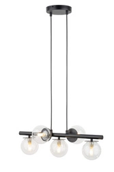 Lampa Sigma AVOLA zwis kulki 5 czarne/transparentne 40791