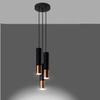 Lampa wisząca LOOPEZ 3P czarny/miedź SL.0949