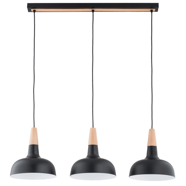 Lampa wisząca ALFA RODOS CZARNA & ZŁOTA 3xE27 85cm | 62483