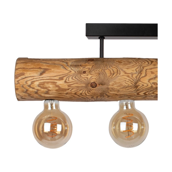 Trabo Simple Lampa Sufitowa 4xE27 Max.60W Barwiona Sosna Brązowa/Czarny Metal 6998404