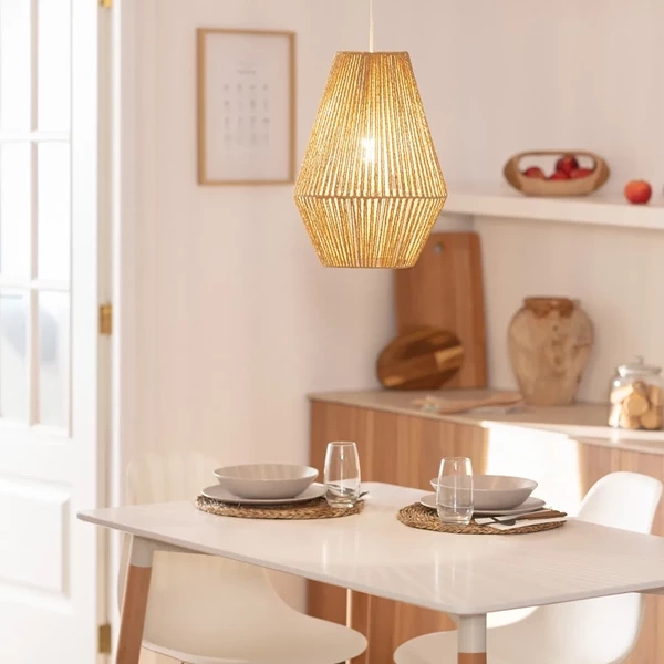 Lampa Wisząca Boho Z Plecionego papieru Abruzzo Giula 30cm E27