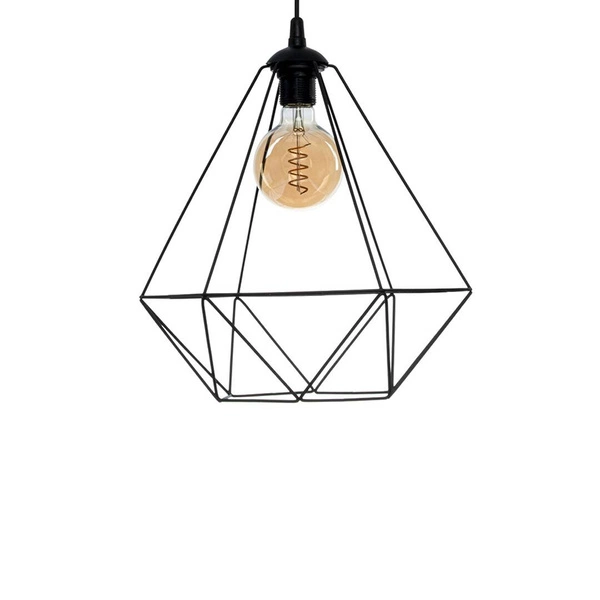 Lampa wisząca BASKET, czarna, 1x60W E27, MLP7214