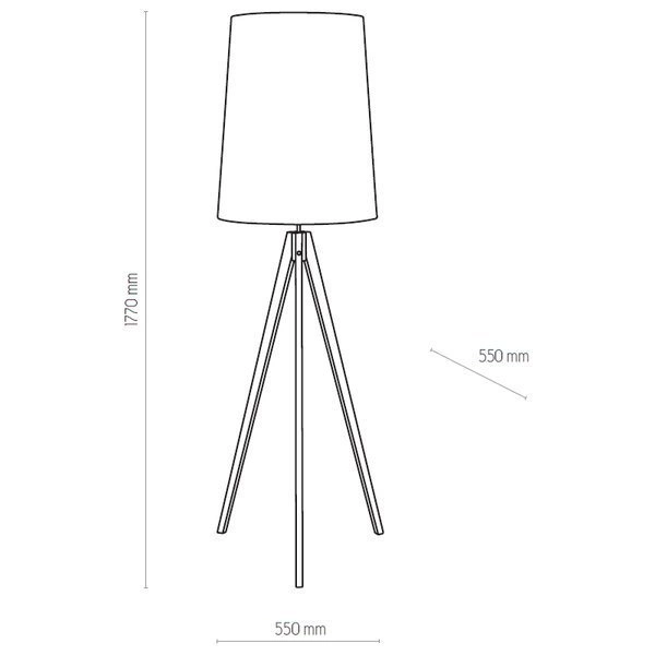 Lampa podłogowa WALZ 5047 w skandynawskim stylu biała 5047