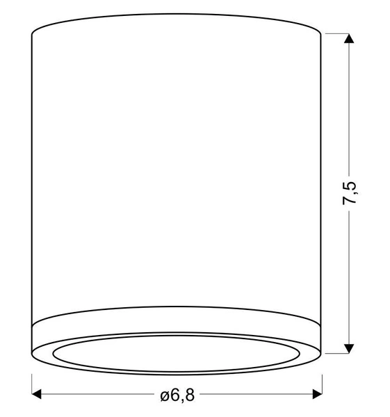 Lampa sufitowa TUBA 2273624, biała/drewno, 5W LED, barwa neutralna 4000K