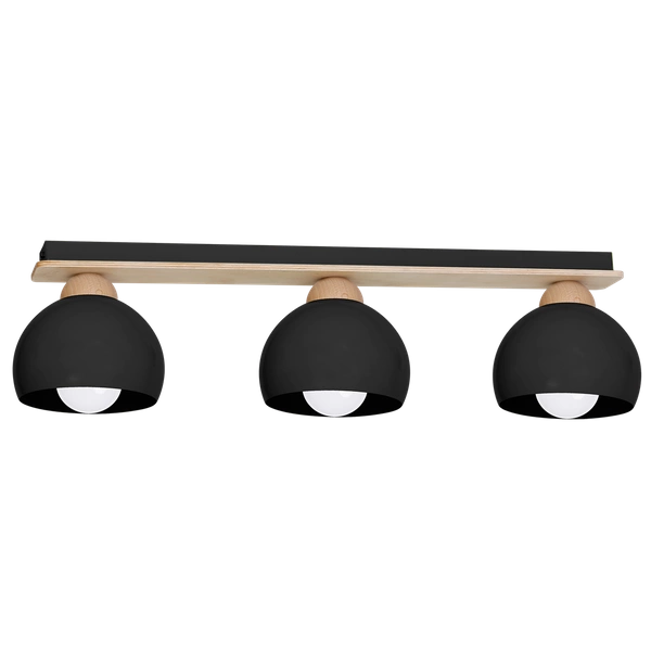 Lampa sufitowa nowoczesna DAMA czarny szer. 64cm