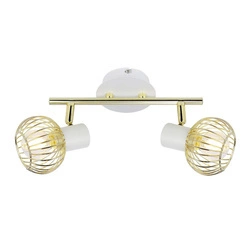 Nowoczesna lampa sufitowa OSLO listwa 92-61805 2xE14 biały/złoty
