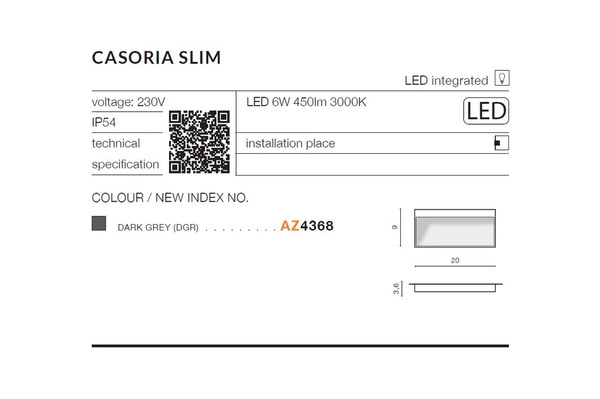 Azzardo CASORIA R DGR 4365