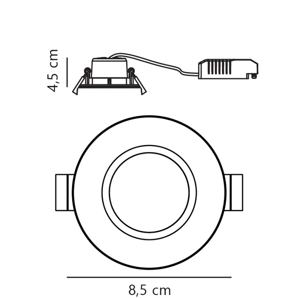 Oprawa wpuszczana TIAKI LED 2700K
4000K Biała ciepła
Biała neutralna Plastik | Czarny