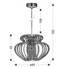 Lampa wisząca IMPERIA 45 cm 31-36592 niebieska 1x60W E27