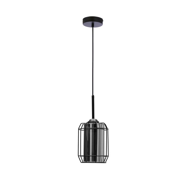 Lampa wisząca JONERA, 31-08428, czarny/dymiony, 1x40W E27