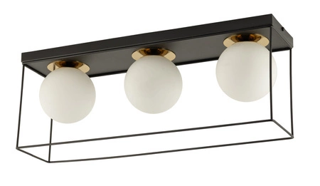 Lampa Sigma AROMA 3 Plafon czarny/złoty 40712