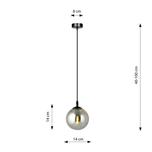 Lampa wisząca Emibig COSMO 1 BL GRAFIT 712/1